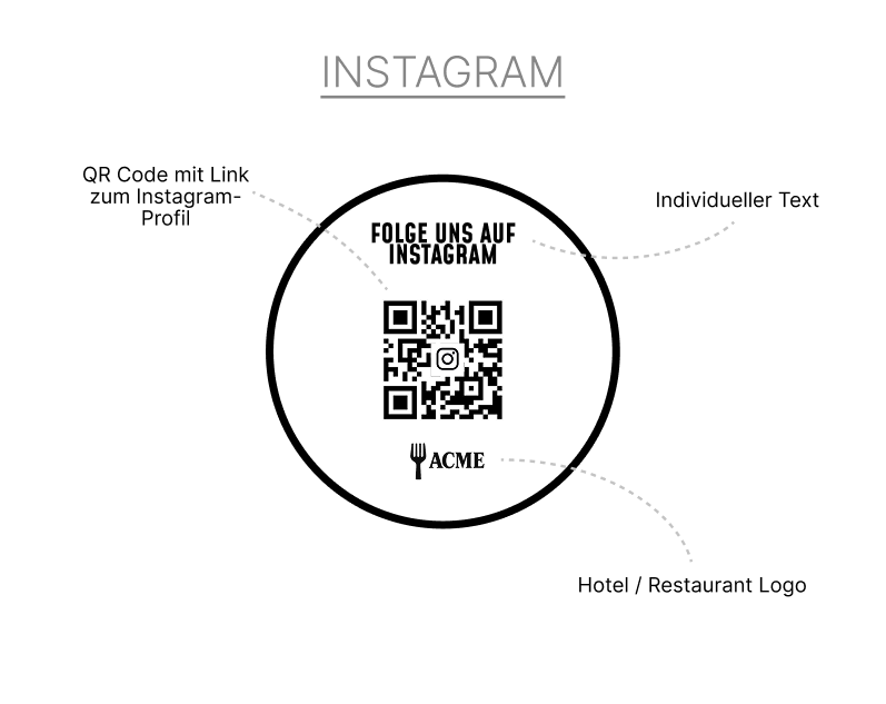 QR-Code Tischaufleger aus Holz (schräg)