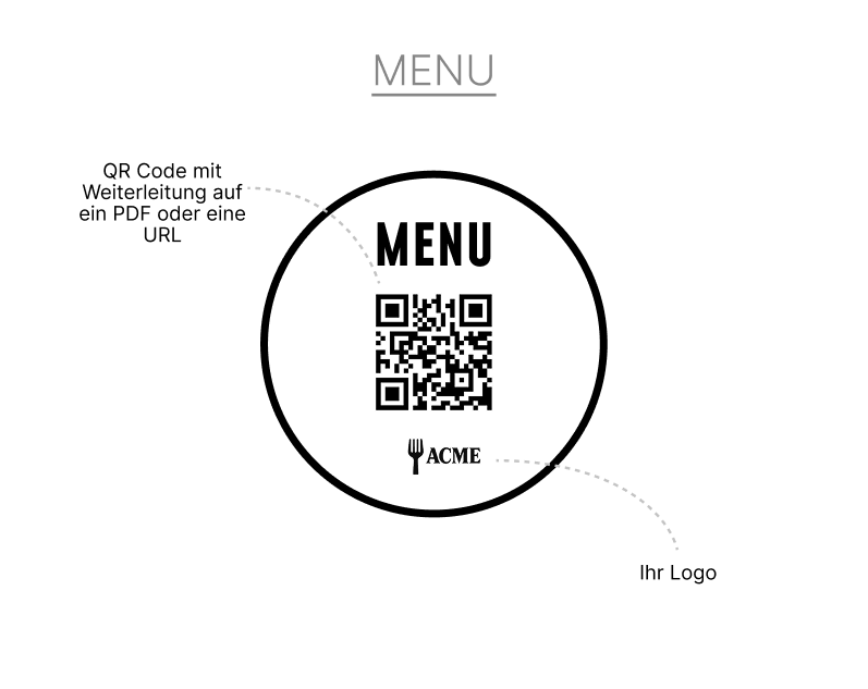QR-Code Tischaufleger aus Holz (schräg)