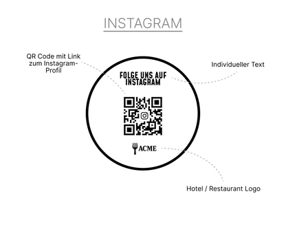 QR-Code Tischaufleger aus Holz oder Acryl